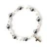 Bracelet hématite nacré blanc