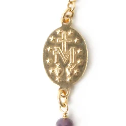 Bracelet miraculeuse doré violet