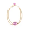 Bracelet ND double doré rose