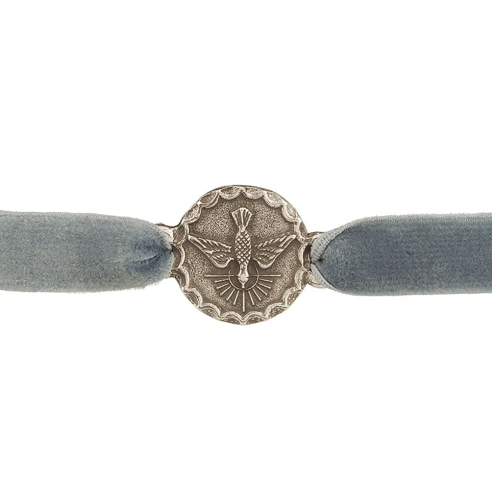 Bracelet St Esprit argenté bleu