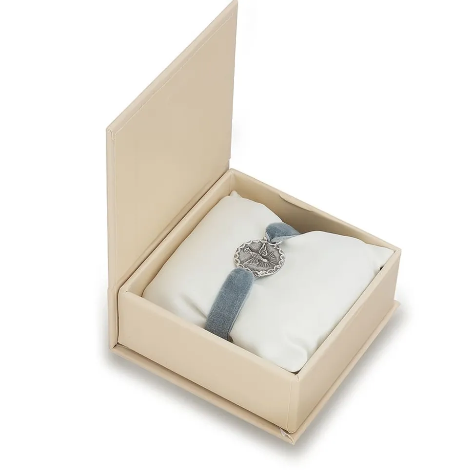 Bracelet St Esprit argenté bleu