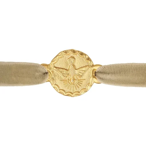 Bracelet St Esprit doré gris