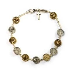 Bracelet-Dizainier finition Argent et Or Antique