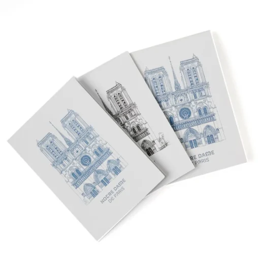 Cahier exercice cathédrale A5 Bleu