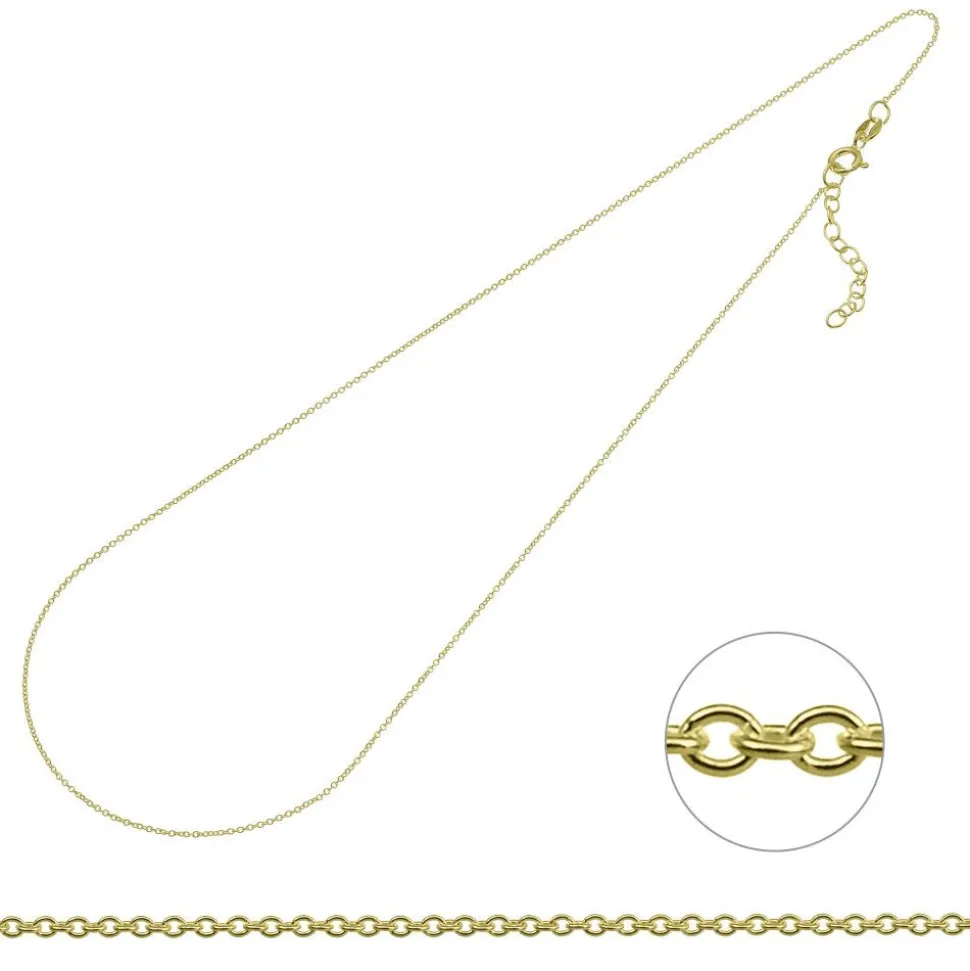 Chaine plaqué or classique 50cm