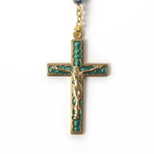 Chapelet nacre Notre-Dame turquoise