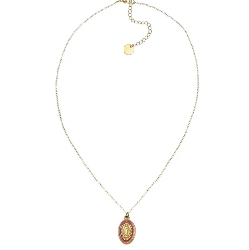 Collier Med miraculeuse fushia
