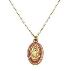 Collier Med miraculeuse fushia