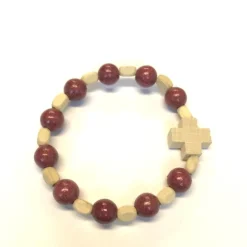 Dizainier-bracelet enfant bois bordeaux