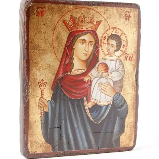 Icone Notre Dame peinte main