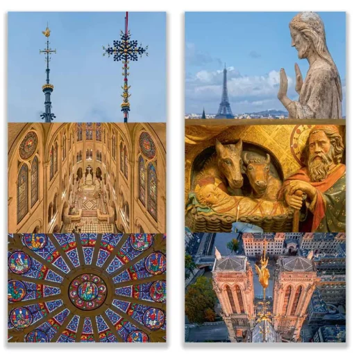 Lot de 6 cartes Notre-Dame