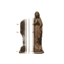 Maquette Vierge carton 3D