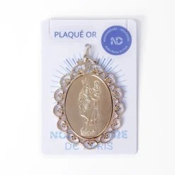 Médaille ND dentelle plaqué or