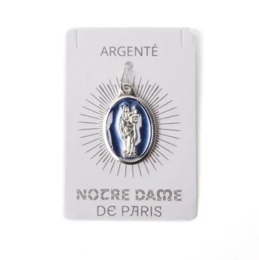 Médaille Notre Dame agt bleu 25c