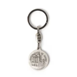 Porte clef Vierge argenté 30mm