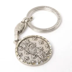 Porte clef Vierge argenté 30mm