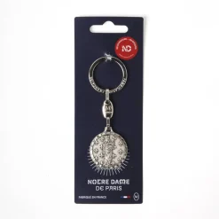Porte clef Vierge argenté 30mm