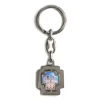 Porte-clés Notre-Dame argenté et vitrail