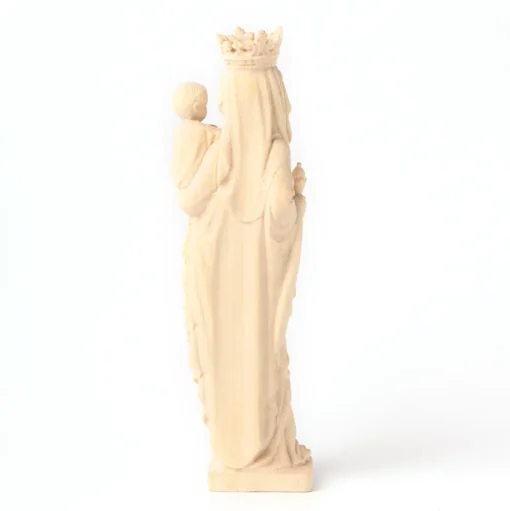 Vierge Notre-Dame bois naturel - 13 cm